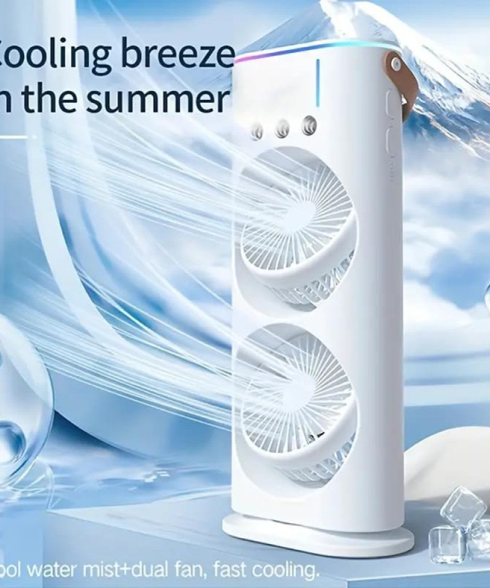 Double-ended Spray Fan Portable Humidifier Fan Air Conditioner Household Small Air Cooler Hydrocooling Portable Air Adjustment